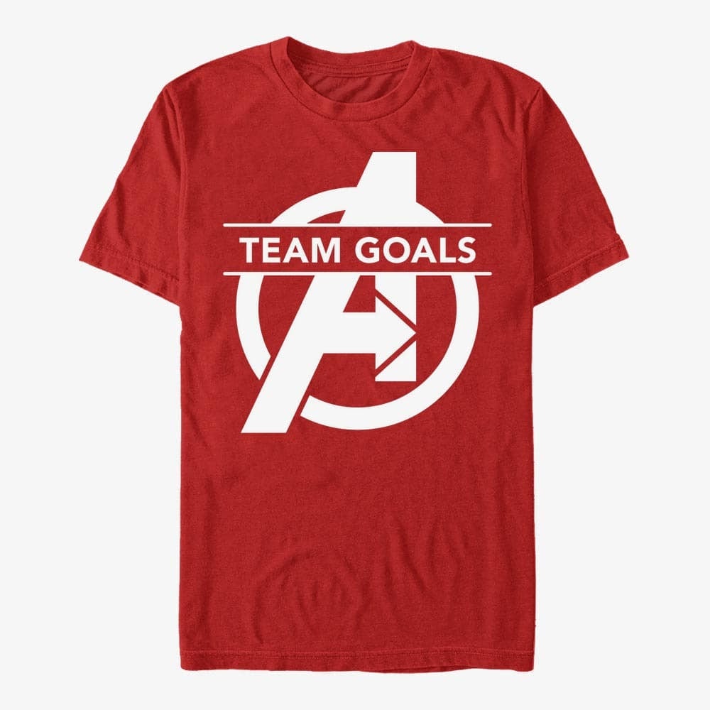 T-shirts Merch Marvel Avengers: Endgame - Team Goals Unisex T-Shirt Red