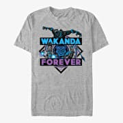 Merch Marvel Avengers Classic - Wakanda Crosshatch Unisex T-Shirt Heather Grey