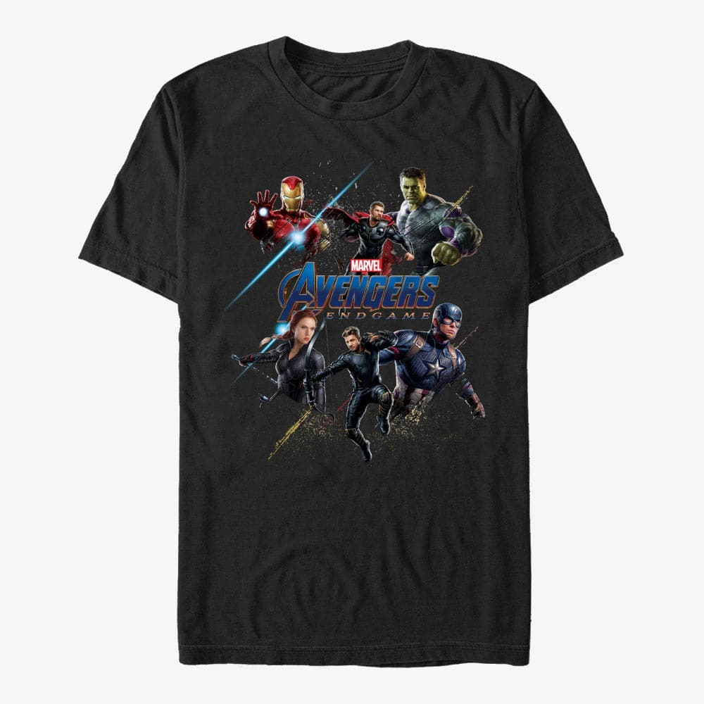 T-shirts Merch Marvel Avengers: Endgame - Heros Logo Unisex T-Shirt Black
