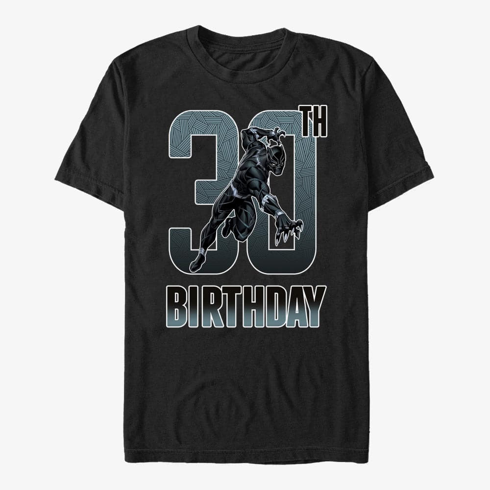 T-särgid Merch Marvel Avengers Classic - Black Panther 30th Bday Unisex T-Shirt Black