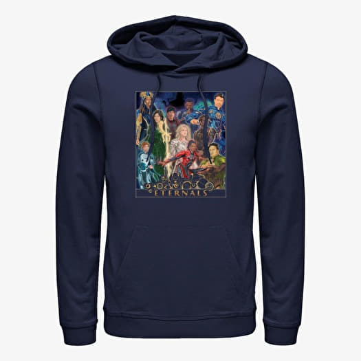 Hanorac Merch Marvel The Eternals - ETERNALS GOLD FRAME POSTER Unisex Hoodie Navy Blue