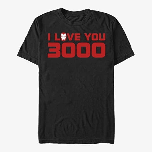 Tricou Merch Marvel Avengers: Endgame - Iron Man Love Unisex T-Shirt Black