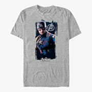 Merch Marvel Avengers: Endgame - Cap Banner Unisex T-Shirt Heather Grey