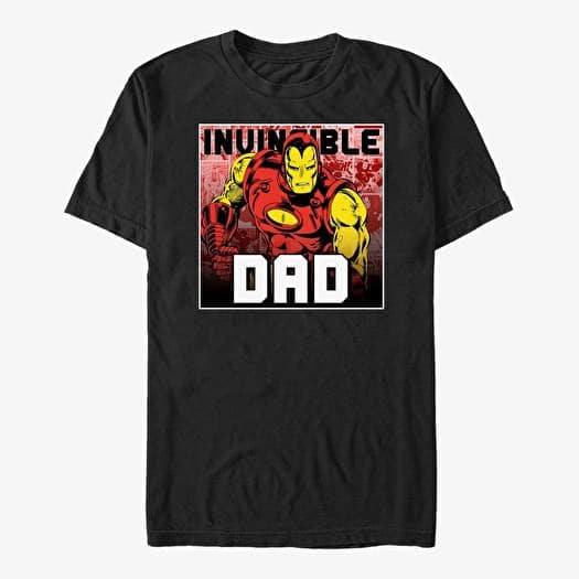 Marškinėliai Merch Marvel Avengers Classic - Invincible Dad Unisex T-Shirt Black