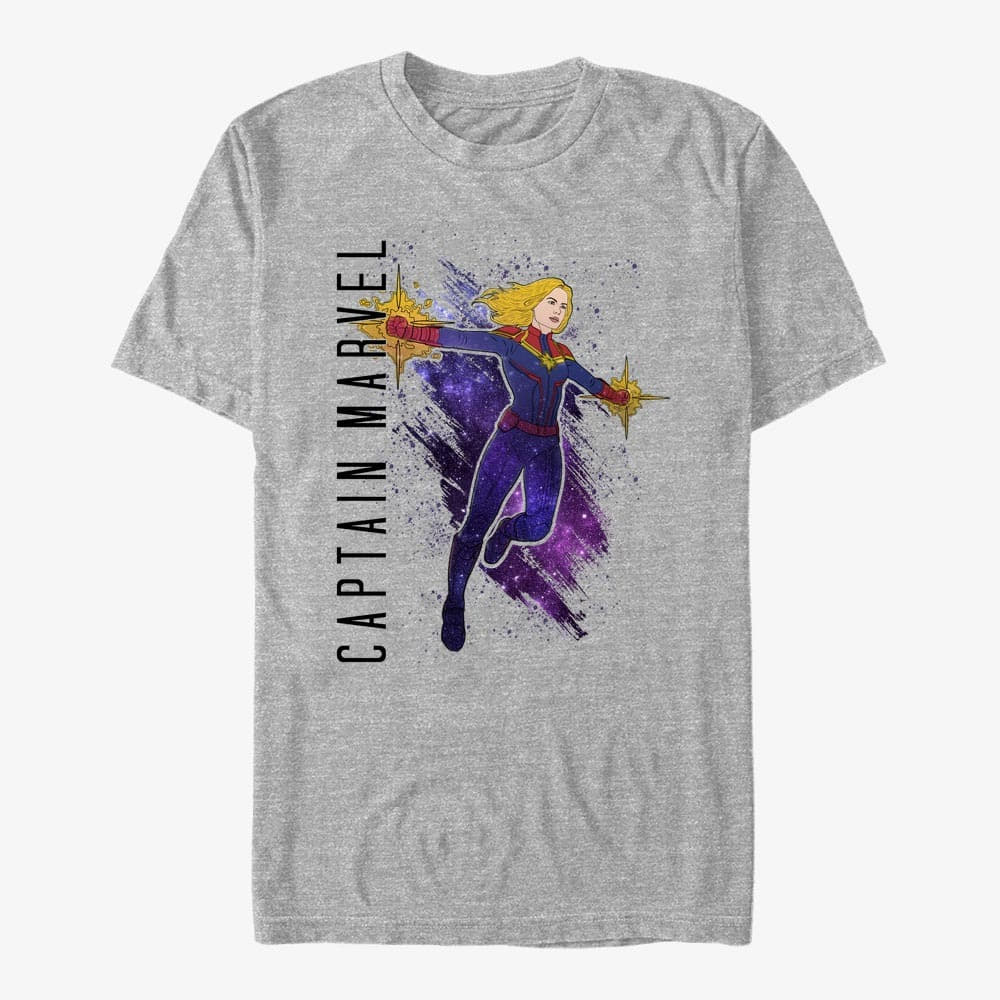 T-shirts Merch Marvel Avengers: Endgame - Captain Marvel Painted Unisex T-Shirt Heather Grey