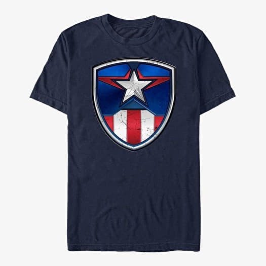 T shirts Merch Marvel Avengers Classic Captain Crest Unisex T Shirt Navy Blue Queens