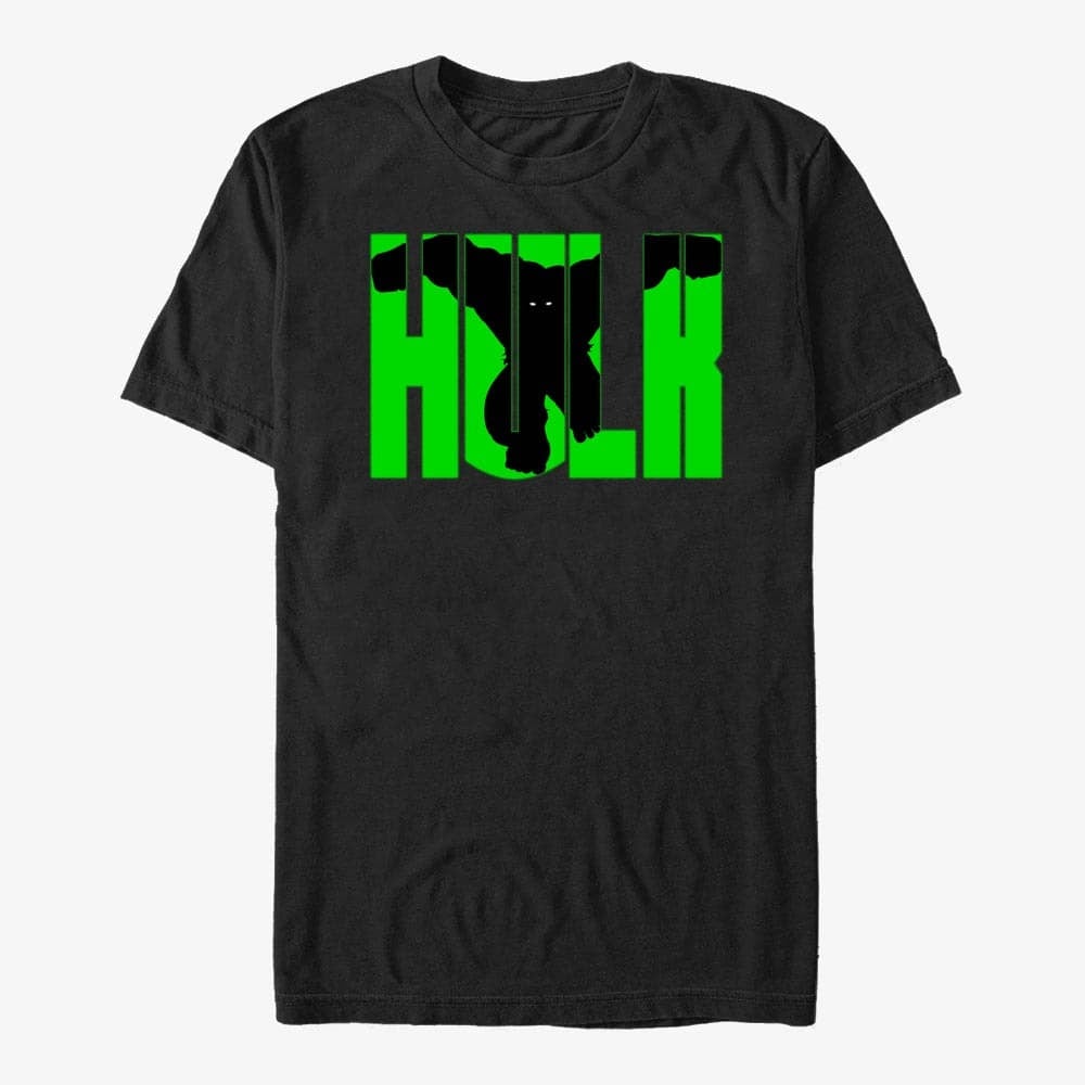 Majice T-shirt Merch Marvel Avengers Classic - Hulk Block Letters Unisex T-Shirt Black