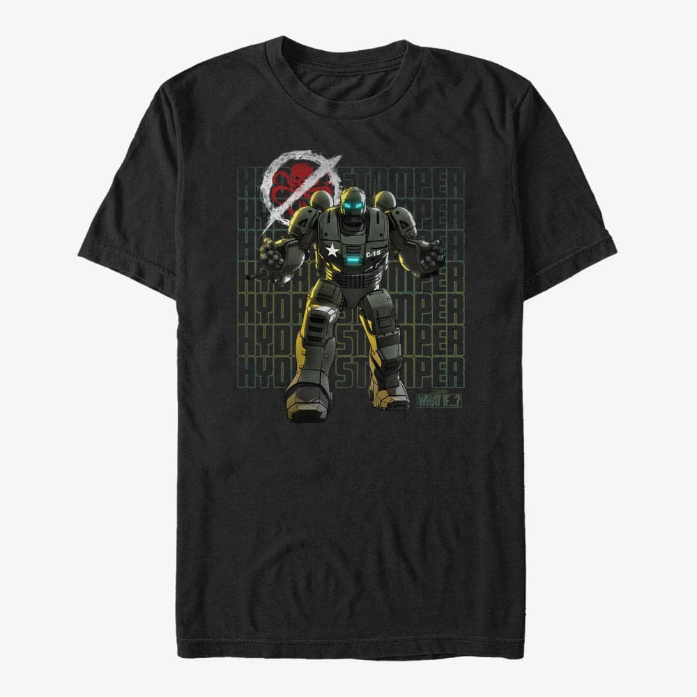 Pólók Merch Marvel What If...? - Rodgers Stomper Unisex T-Shirt Black