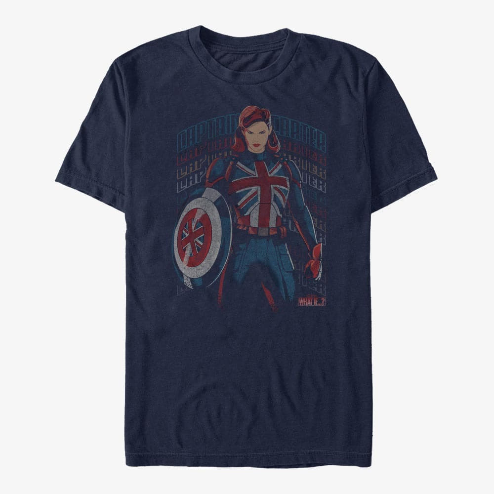 majice kratkih rukava Merch Marvel What If...? - Union Carter Unisex T-Shirt Navy Blue