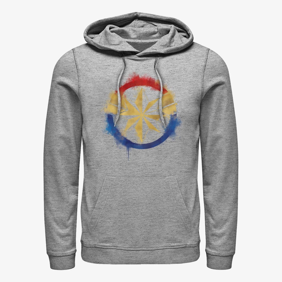 Суичърти Merch Marvel Avengers: Endgame - Captain Marvel Spray Logo Unisex Hoodie Heather Grey