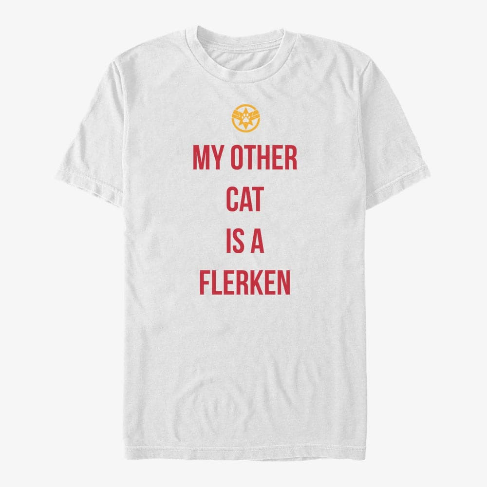 Тениски Merch Captain Marvel: Movie - Other Cat Unisex T-Shirt White