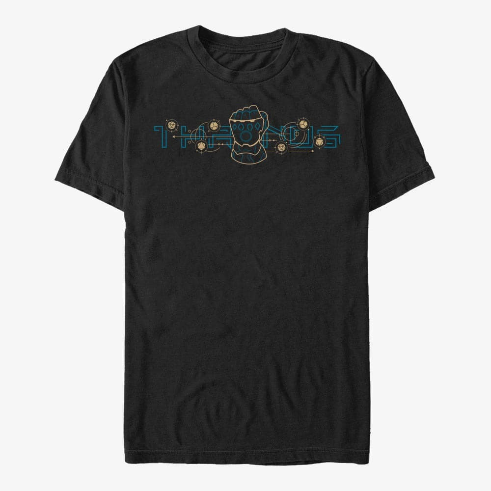 T-Shirts Merch Marvel - Tech Thanos Unisex T-Shirt Black