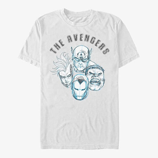 T-shirt Merch Marvel - Avengers Sketch Unisex T-Shirt White