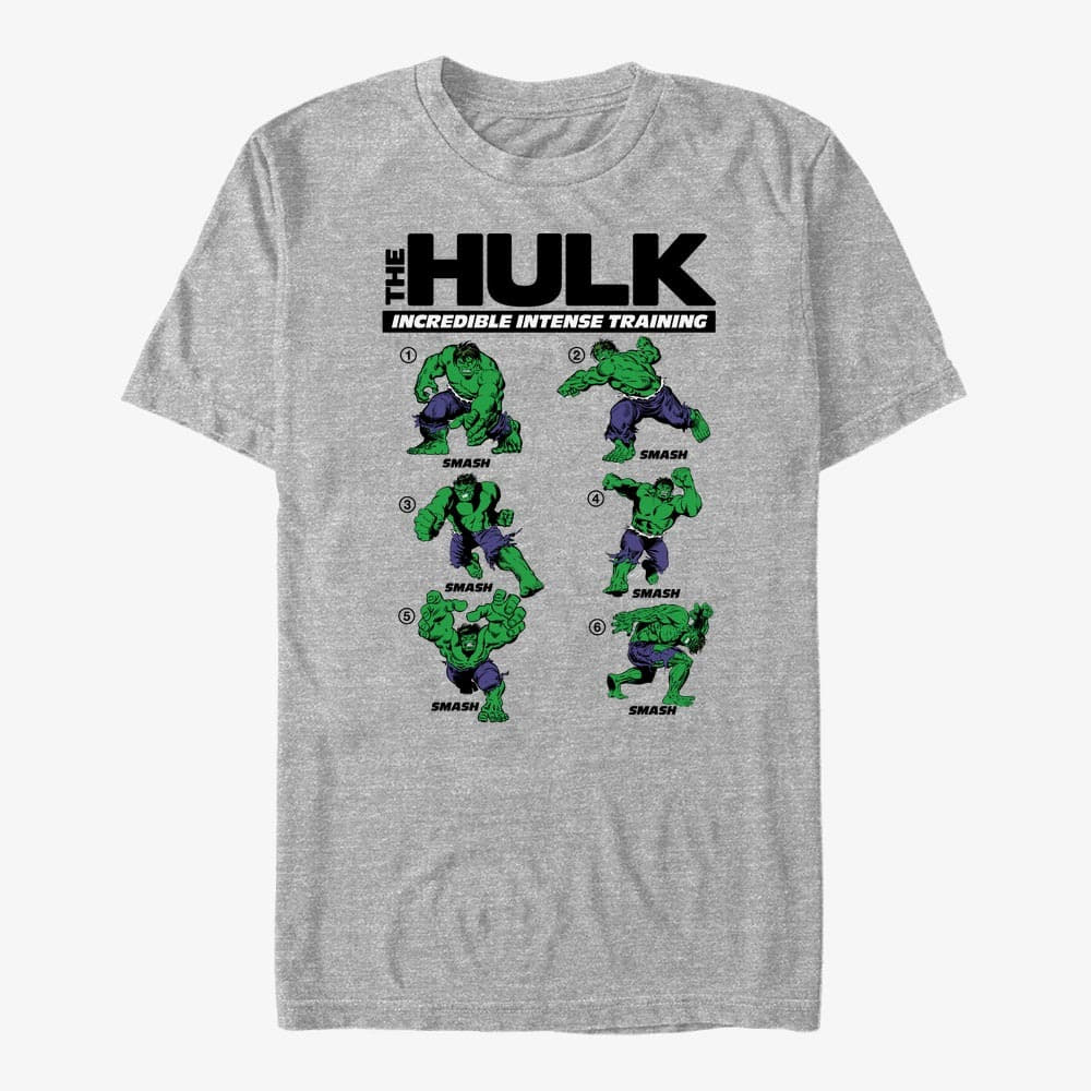 T-shirts Merch Marvel Avengers Classic - Hulk Training Unisex T-Shirt Heather Grey