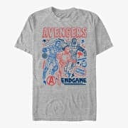 Merch Marvel Avengers: Endgame - Earths Mightiest Doodles Unisex T-Shirt Heather Grey