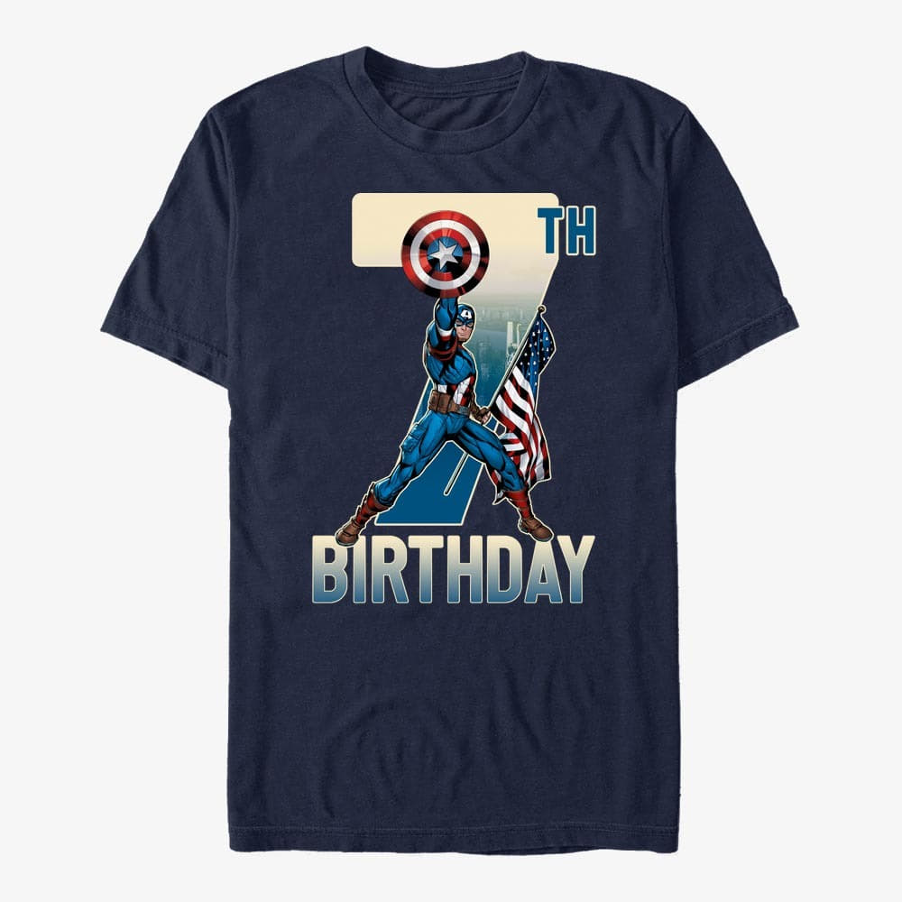 T-shirts Merch Marvel Avengers Classic - Capt America 16th Bday Unisex T-Shirt Navy Blue