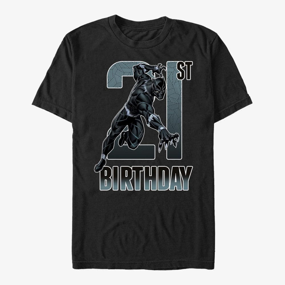 Tričká Merch Marvel Avengers Classic - Black Panther 21st Bday Unisex T-Shirt Black