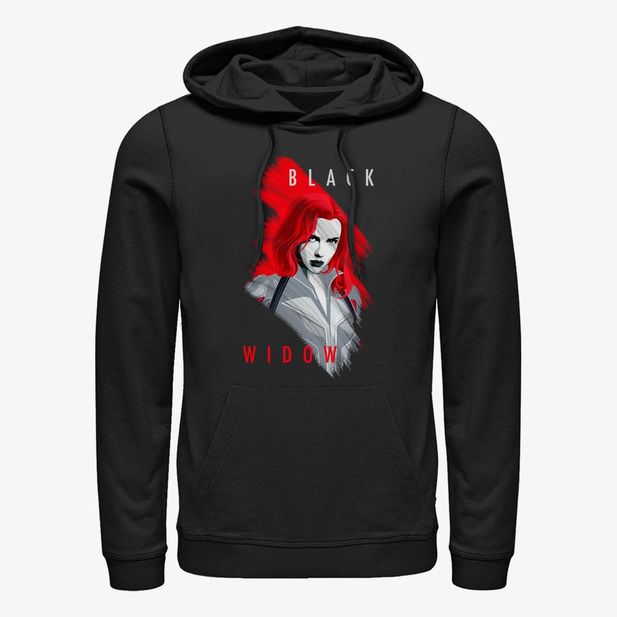 Mikiny Merch Marvel Black Widow: Movie - Widow Paint Unisex Hoodie Black
