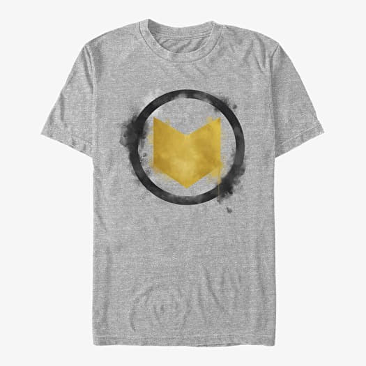T-shirt Merch Marvel Avengers: Endgame - HawkEye Spray Logo Unisex T-Shirt Heather Grey