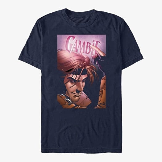 T-shirt Merch Marvel X-Men - Neon Gambit Unisex T-Shirt Navy Blue