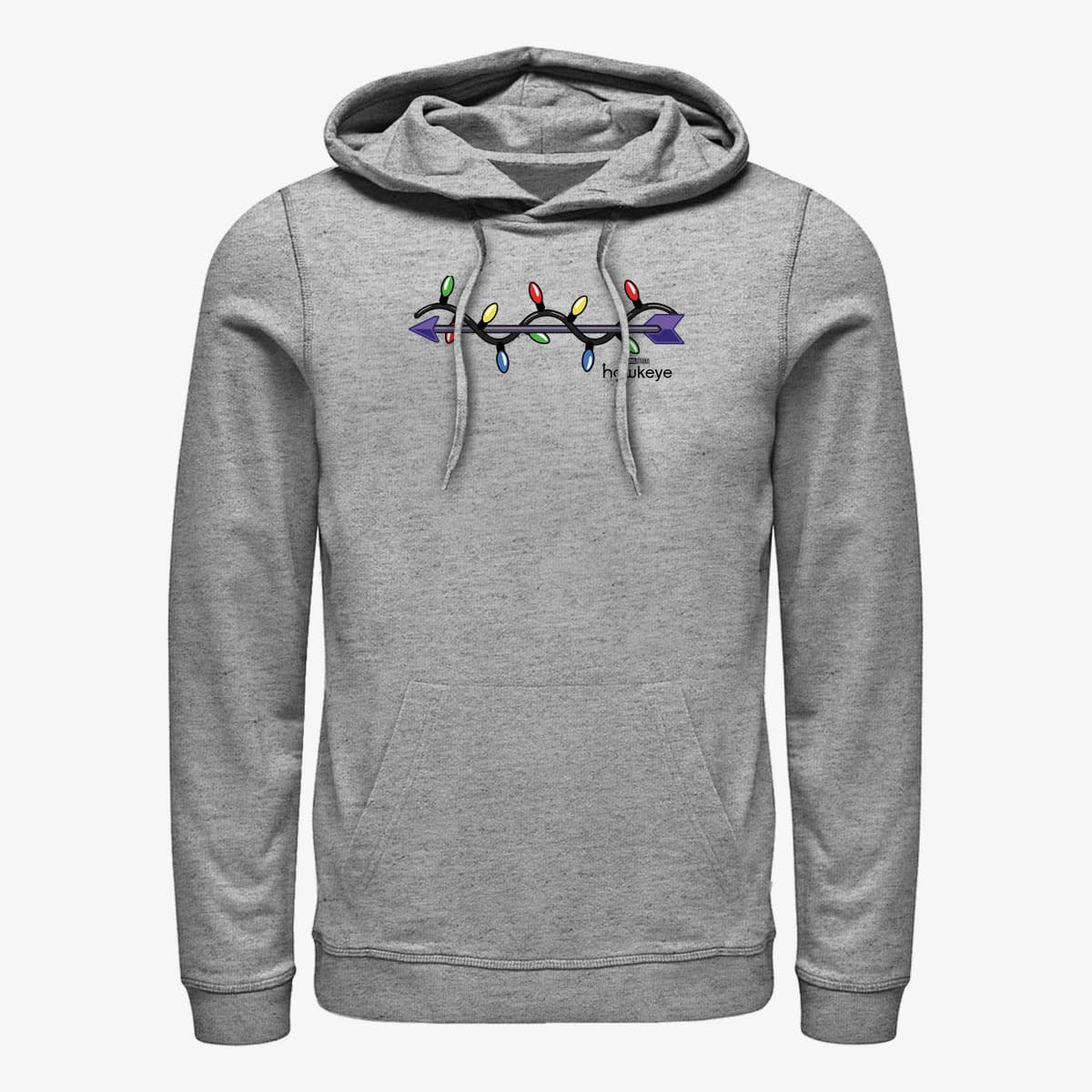 Sweatshirts Merch Marvel Hawkeye - Arrow Christmas Lights Logo Unisex Hoodie Heather Grey