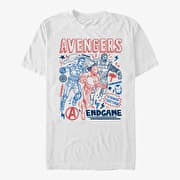 Merch Marvel Avengers: Endgame - Earths Mightiest Doodles Unisex T-Shirt White