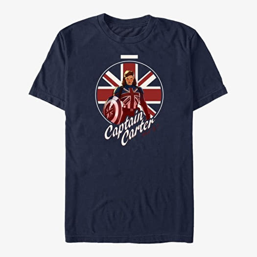 T-shirt Merch Marvel What If...? - British Carter Unisex T-Shirt Navy Blue