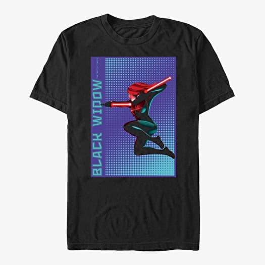 Póló Merch Marvel Avengers Classic - Halftone Widow Unisex T-Shirt Black