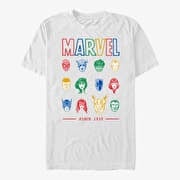 Merch Marvel Avengers Classic - Primary Faces Unisex T-Shirt White