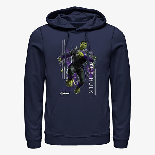 Sweatshirts Merch Marvel Avengers Endgame Hulk Motion Unisex Hoodie Navy Blue Queens