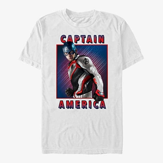 T-shirt Merch Marvel Avengers: Endgame - Cap Armor Solo Box Unisex T-Shirt White
