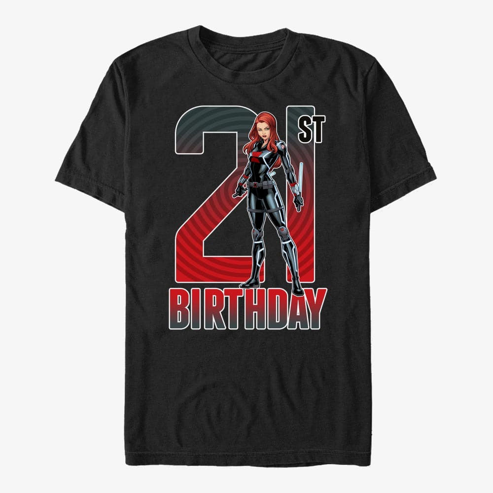 T-shirts Merch Marvel Avengers Classic - Black Widow 21st Bday Unisex T-Shirt Black