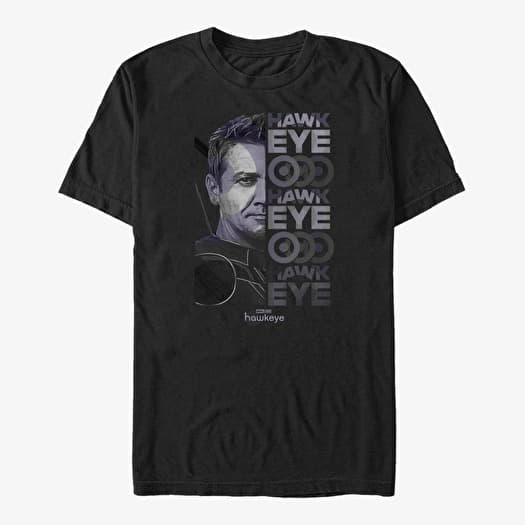 T-shirt Merch Marvel Hawkeye - Hawkeye Half Face Unisex T-Shirt Black