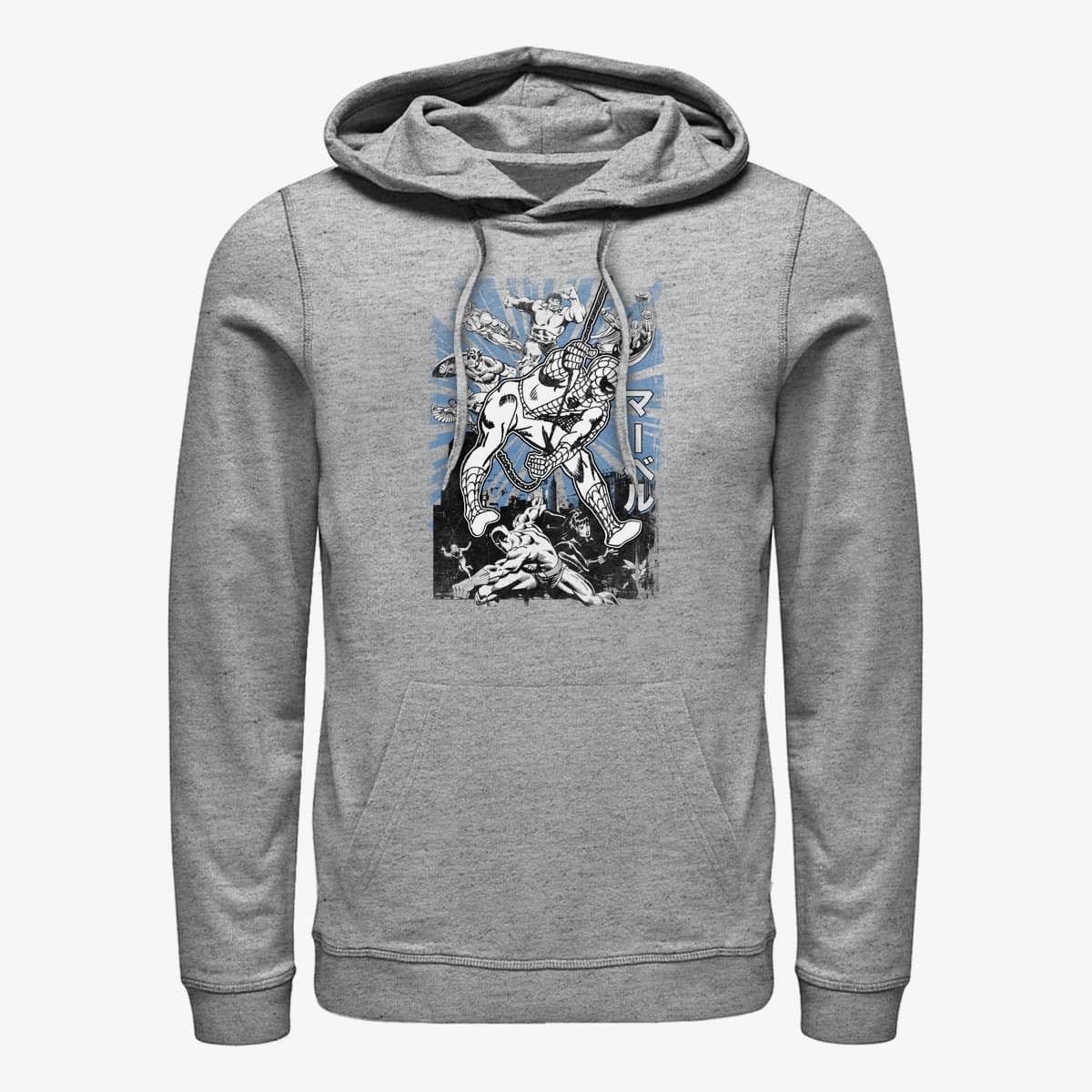 Sweatshirts Merch Marvel Avengers Classic - Avengers Kanji Unisex Hoodie Heather Grey