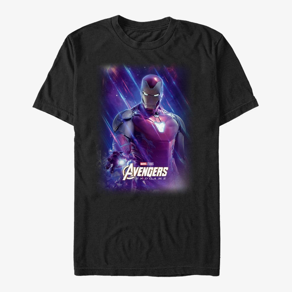 Trička Merch Marvel Avengers: Endgame - Space Ironman Unisex T-Shirt Black