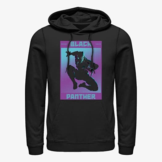 Mikina Merch Marvel Avengers Classic - Halftone Panther Unisex Hoodie Black