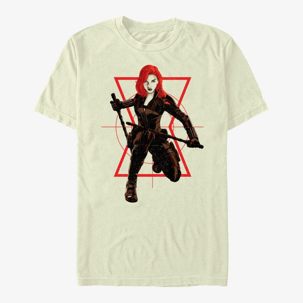 Trička Merch Marvel Black Widow: Movie - Black Widow Target Unisex T-Shirt Natural