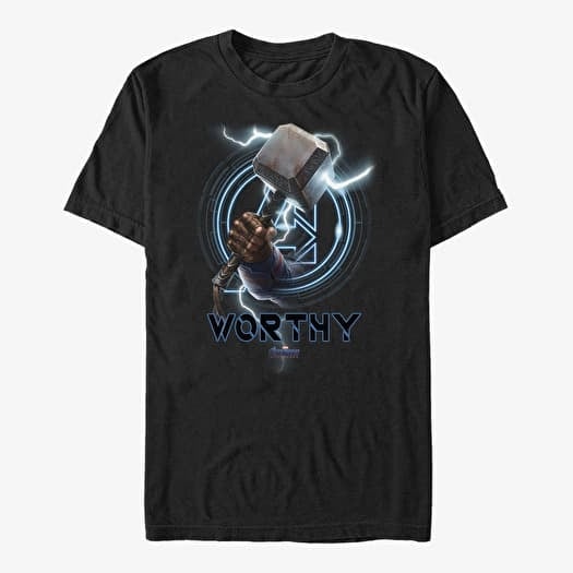 Marškinėliai Merch Marvel Captain America - Cap Worthy Unisex T-Shirt Black