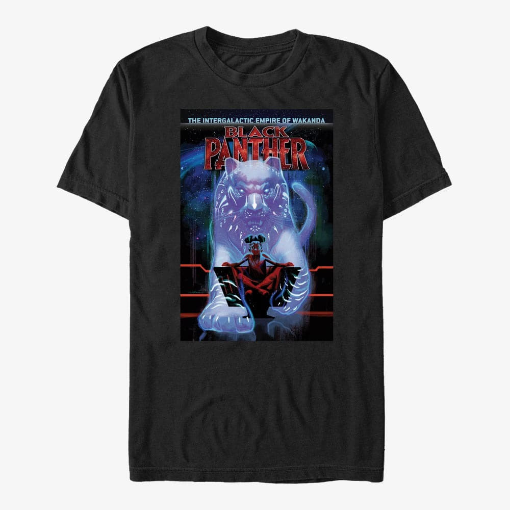 Trička Merch Marvel Avengers Classic - Black Panther Unisex T-Shirt Black