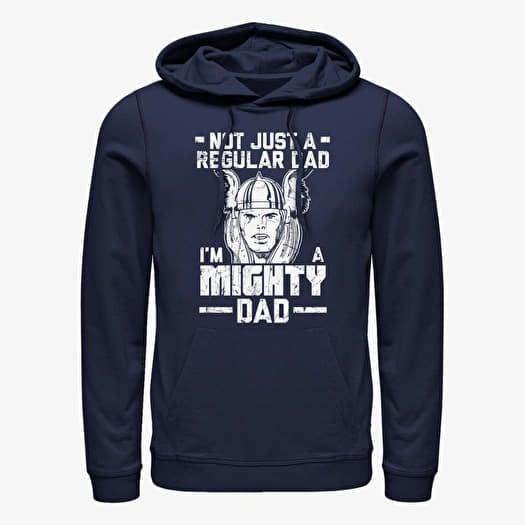 Mikina Merch Marvel Avengers Classic - Mighty Dad Man Unisex Hoodie Navy Blue
