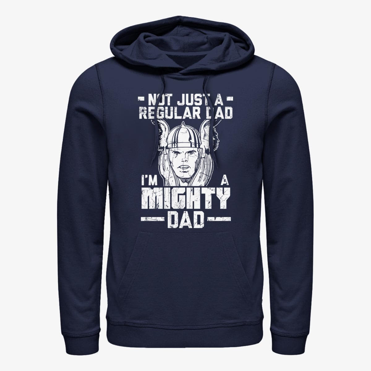 Kapuutsikud ja kampsunid Merch Marvel Avengers Classic - Mighty Dad Man Unisex Hoodie Navy Blue
