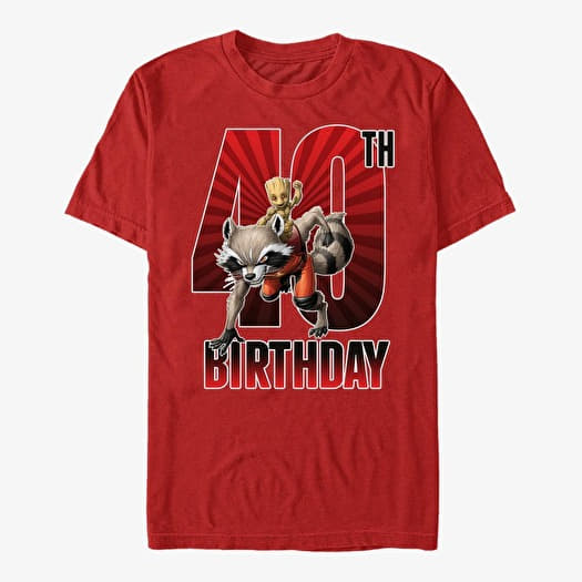 T-shirt Merch Marvel Avengers Classic - Groot 40th Bday Unisex T-Shirt Red