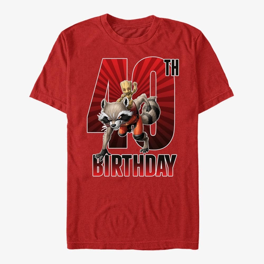 T-shirts Merch Marvel Avengers Classic - Groot 40th Bday Unisex T-Shirt Red