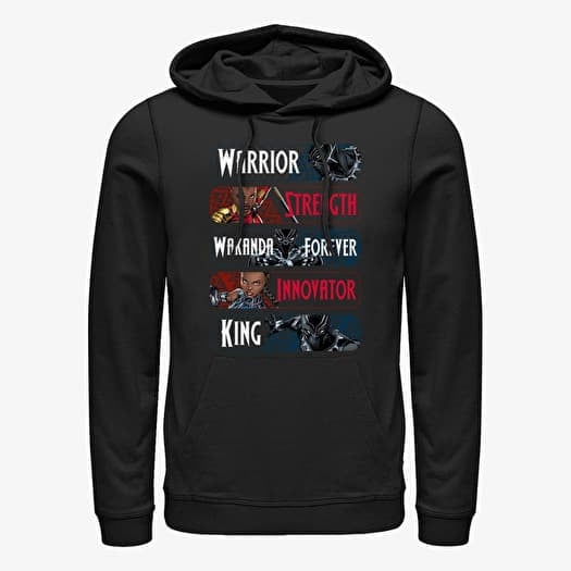 Merch Marvel Avengers Classic - Wakanda Trio Unisex Hoodie Black