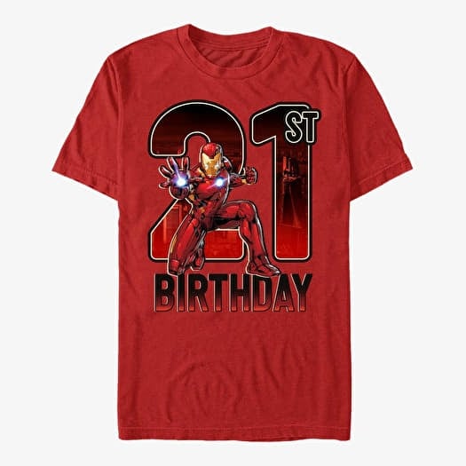 T-shirt Merch Marvel Avengers Classic - Ironman 21st Bday Unisex T-Shirt Red