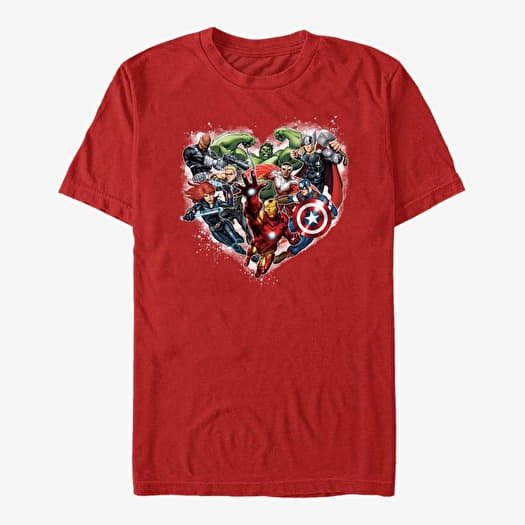 T-shirt Merch Marvel Avengers Classic - Avenger Heart Unisex T-Shirt Red