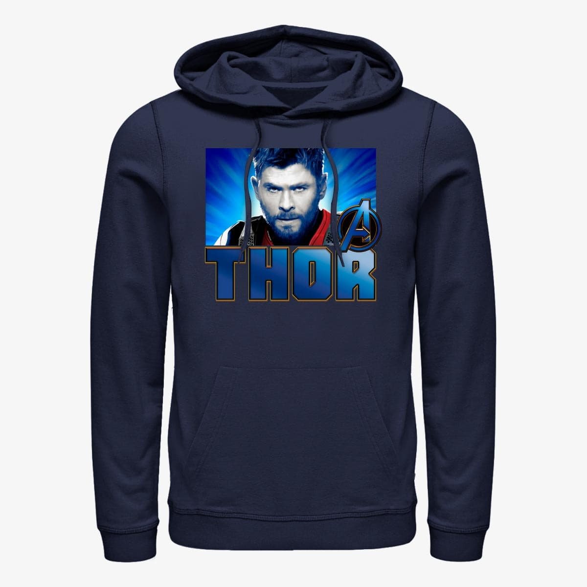 Kapuutsikud ja kampsunid Merch Marvel Avengers: Endgame - Thor Gaze Unisex Hoodie Navy Blue