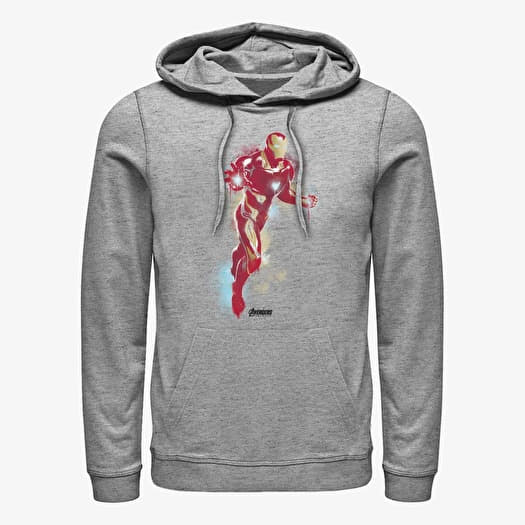 Kampsun Merch Marvel Avengers: Endgame - Ironman Paint Unisex Hoodie Heather Grey