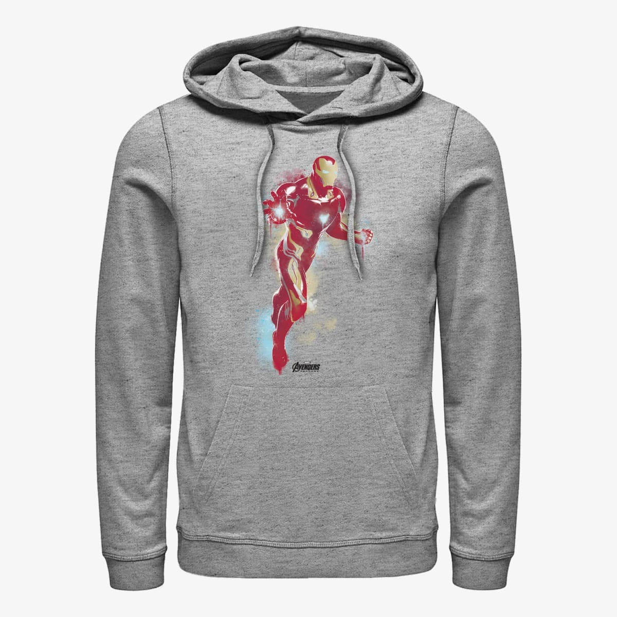 Kapuutsikud ja kampsunid Merch Marvel Avengers: Endgame - Ironman Paint Unisex Hoodie Heather Grey