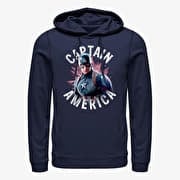 Merch Marvel Avengers: Endgame - Cap Burst Unisex Hoodie Navy Blue